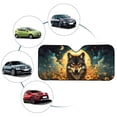 thumbnail image 4 of Xoenoiee Wolf Sunflower Moon Star Print Windshield Sun Shade Foldable Car Front Window Sunshade for Cars SUV Truck, Heat Blocker Visor Protector Blocks Max UV Rays and Keeps Your Vehicle Cool, 4 of 7
