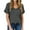 Dark Gray, variant on Oalirro Women's Tops, Tees & Blouses Birthday Present Women's Fashion Summer V Neck Leisure Short Sleeve Solid Tops Coffee