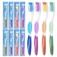 thumbnail image 1 of Cepillo de dientes DR.BRIGHT para adultos de tamaño mediano con raspador lingual, paquete de 8, 1 of 7