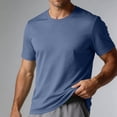 thumbnail image 5 of hoksml Men's Crew Neck Short Sleeve T Shirt Full Mesh Quick Dry Breathable Regular Fit Solid Athletic Top for Gym Running Daily Casual Wear, 5 of 8