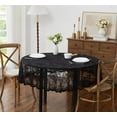 thumbnail image 2 of WARM HOME DESIGNS 90 Inch Round Black English Rose Lace Tablecloth. LTC Black 90, 2 of 4