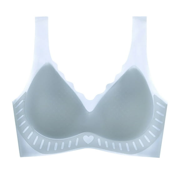 Womens Everyday Bras, Seamless Bras for Women No Underwire Supportive Wireless Push Up Full Coverage Bralette Comfort Scalloped T-Shirt Bra M-3XL