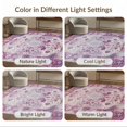 thumbnail image 7 of ODIKA 5'x7' Ultra-Soft Area Rug, Purple Abstract Boho Distressed Scroll Vintage Faded Watercolor None Washable, Bare feet friendly, Silk-Touch for Bedroom Home office, 7 of 7