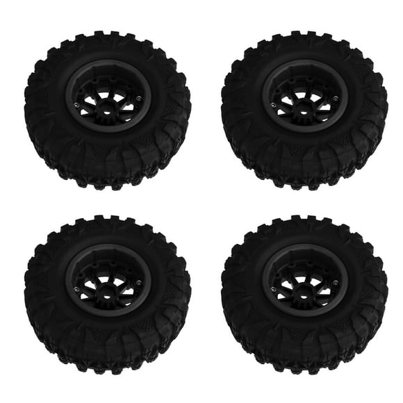 1.0 Wheels Rims Negative Offset 7mm with New Compound 1.0 Tires for SCX24 Bronco C10 JLU Deadbolt RC Crawler Upgrades Parts