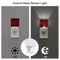 thumbnail image 5 of Uemuo Red Geometric Night Light, Night Lights Plug into Wall, Dusk to Dawn Sensor Warm White Led Night Light 0.5W-EU, 5 of 9
