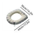 thumbnail image 6 of Bxaolu Soft Toilet Seat Cover Pads, Bathroom Thicker Warmer Stretchable Washable Cloth Toilet Seat Cover Pads 4PCS, 6 of 9