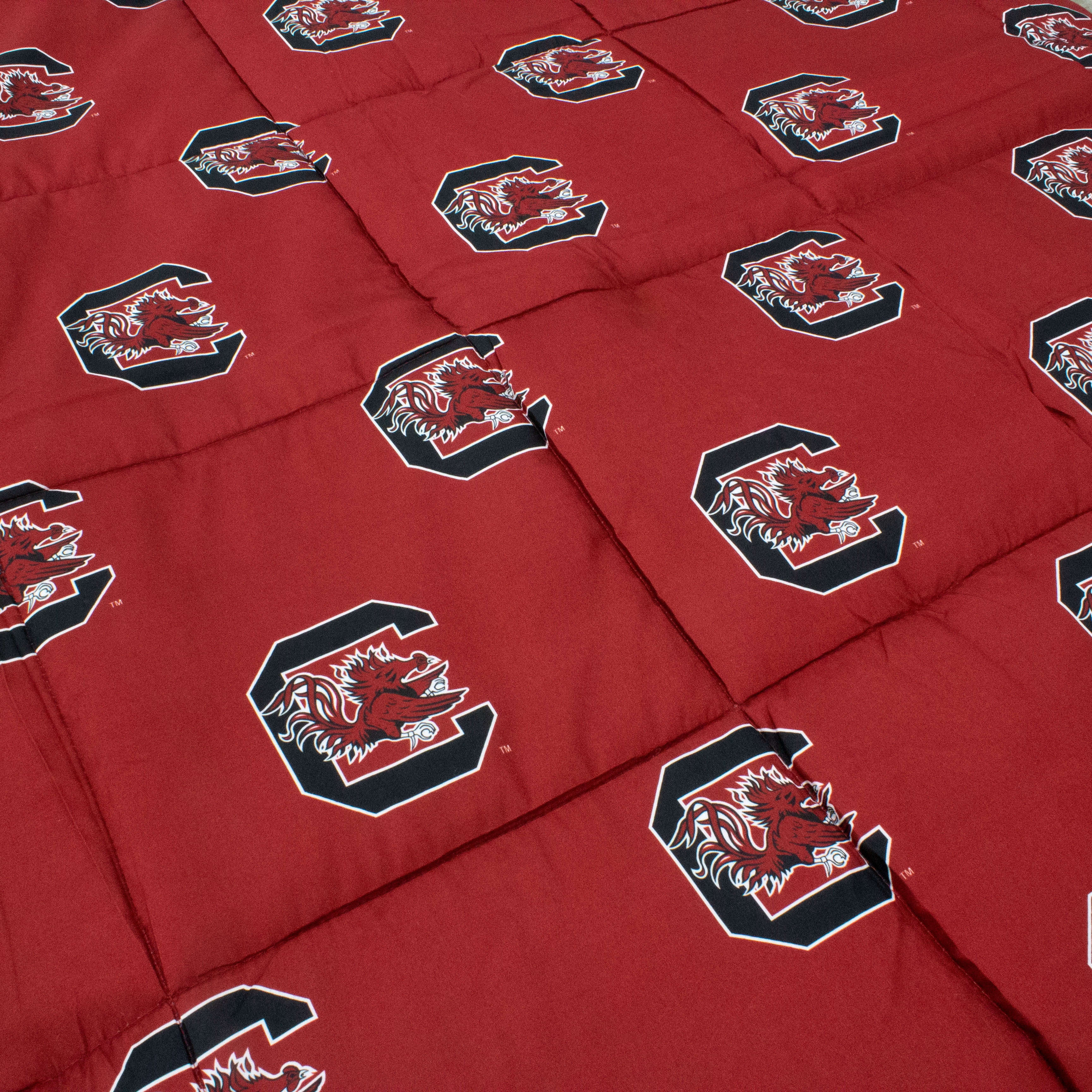 College Covers South Carolina Gamecocks Reversible Big Logo Soft and Colorful Comforter Queen