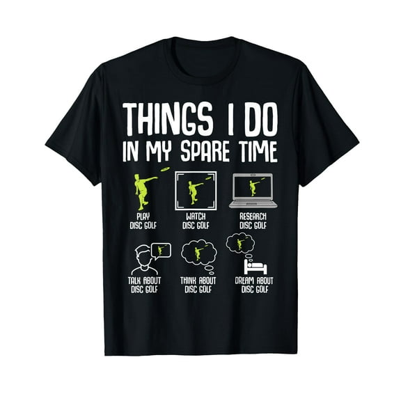 Disc Golf Things I Do In My Spare Time Frisbee Men Kids Boys T-Shirt