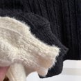 thumbnail image 6 of LZHGirlshop Baby Kids Girls Knit Sweaters Bottom Fleece Shirts Thick Warm Toddler High Collar Fall Winte Lace Pullover Long Sleeve Jumper Tops,White,6-7T, 6 of 7