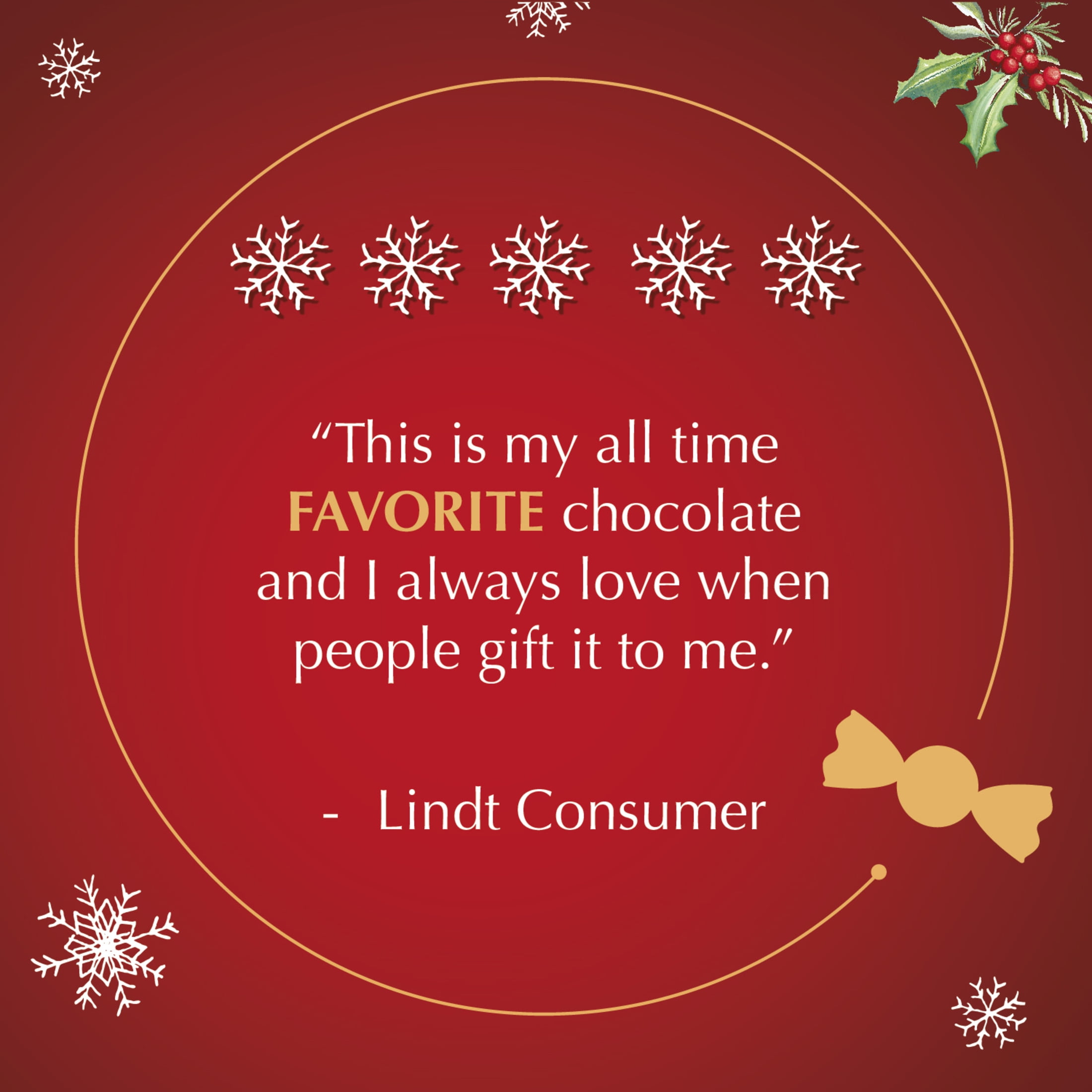 (4 pack) Lindt LINDOR Milk Chocolate Christmas Candy Truffles Favor Gift, 2.1 oz.