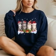 thumbnail image 4 of Cat Christmas Light Santa Hat Xmas Decorations Meowy Catmas – T-Shirt, Hoodie & Sweatshirt – Holiday Cat Lovers – Festive, 4 of 6