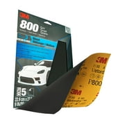 3M Imperial Wetordry Sheet, 9 x 11, P800A - Used in Wet Sanding, 5/pack, sold by pack