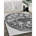 thumbnail image 2 of Ahgly Company Indoor Square Patterned Silver Gray Area Rugs, 8' Square, 2 of 6