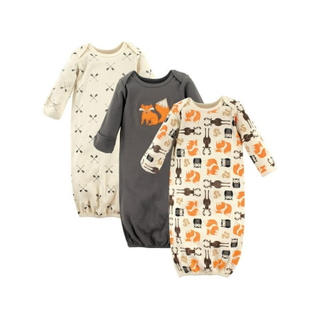 Hudson Baby Gowns, 3pk (Baby Boys or Baby Girls,