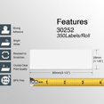 thumbnail image 3 of BETCKEY - Compatible DYMO 30252 (1-1/8" x 3-1/2") Address & Barcode Labels - Compatible with DYMO Labelwriter 450, 4XL, NOT Fit 550 & 5XL [10 Rolls/3, 3 of 8