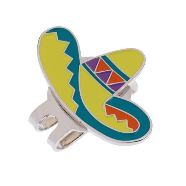2x Clip de Sombrero de de Pelota para golf de Aleación de 1 Pieza para golf Duradero Multicolor DYNWAVEMX Marcador de pelotas de golf