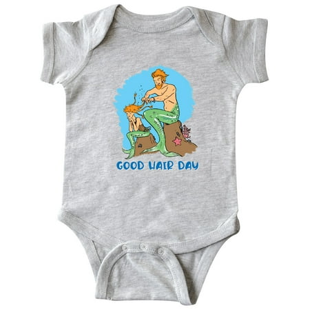 

Inktastic Mer Dad and Daughter Good Hair Day Braiding Radiant Red Hair Gift Baby Boy or Baby Girl Bodysuit