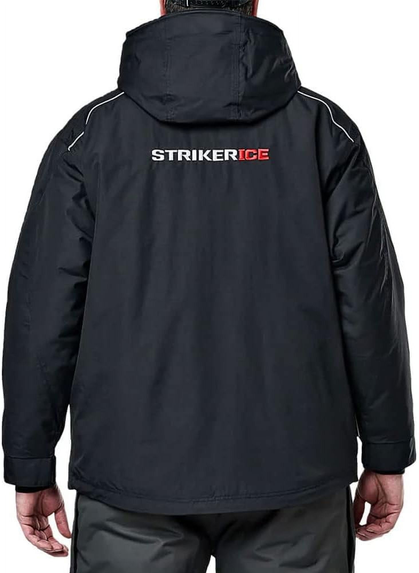 STRIKER ICE Adult Male Predator Fishing Jacket, Color: Charcoal/Red, Size:  4XL (3212412)