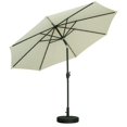 thumbnail image 2 of Ainfox LLC Ainfox 10ft Patio Umbrella with Lights Outdoor Solar Umbrella Offwhite with Base, 2 of 5