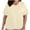 Beige, variant on Plus Size Drop Shoulder Tops for Women V Neck Short Sleeve Loose Fit Pocket Tunic Casual Basic Blouse, Red XXL