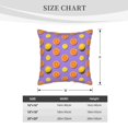 thumbnail image 4 of Fotbe Yellow Lemon And Orange Pattern Velvet Decorative Throw Pillow Covers with Elegant Piping, Soft Plush Cushion Cover for Sofa, Bed, Car, Office-18"x18", 4 of 8