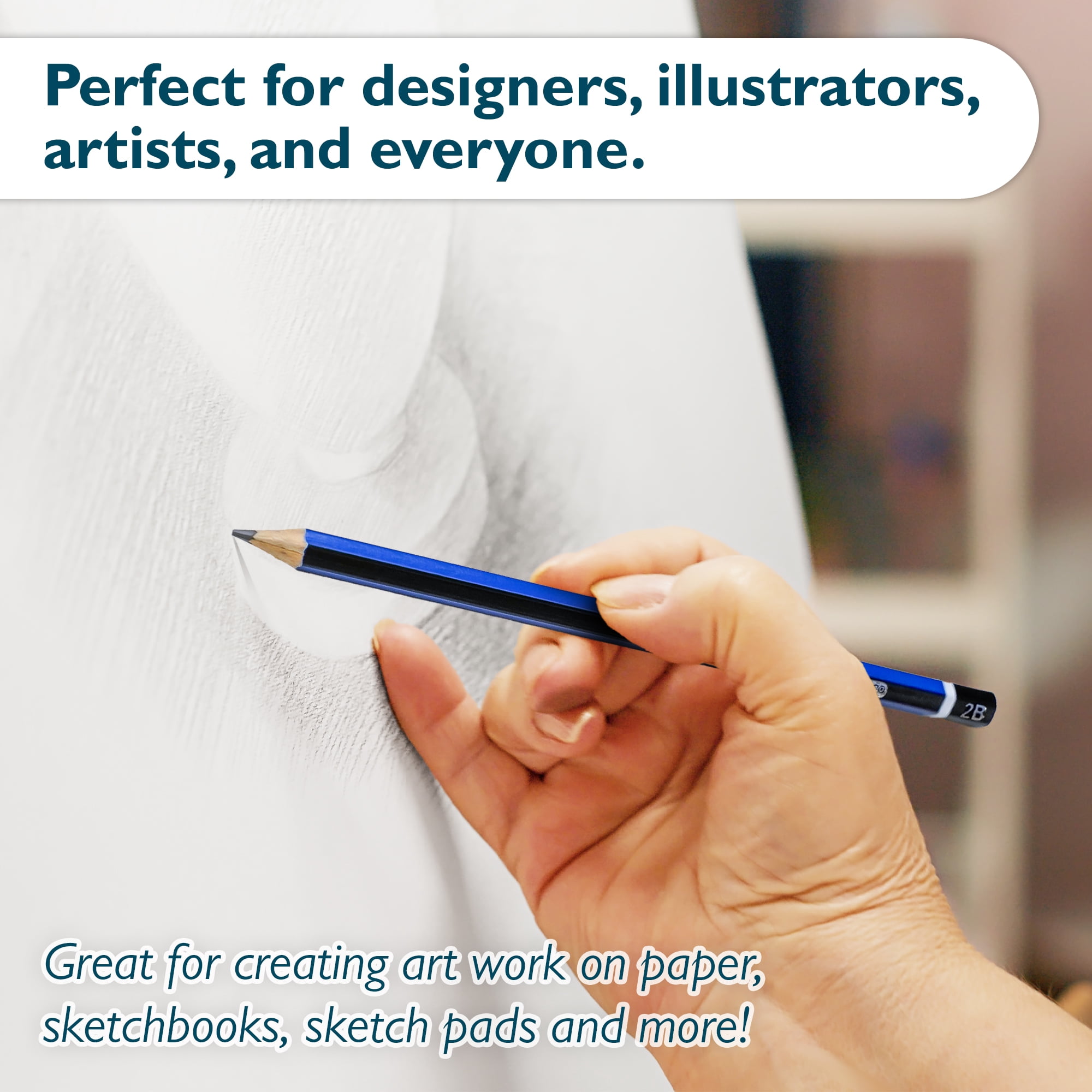 BAZIC Drawing Sketching Pencil Set, for Beginner Artist (6/Pack), 24-Pack