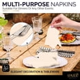 thumbnail image 5 of Cocktail Napkins Disposable, Ivory Beverage Napkins Soft and Absorbent Paper Napkins for Dinner, Party, Wedding, Or Every Day Use, 7” x 7” 2 Ply Party Napkins, Pack of 40 - By Amcrate, 5 of 6