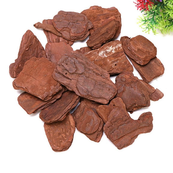 NICEXMAS Pine Bark Reptile Enclosure Accessories Brown 1 Pack 8-10cm 500g Pack