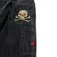 thumbnail image 3 of JNCO-pantalones vaqueros holgados para hombre y mujer, Pantalón ancho de cintura alta, Harajuku, Hip Hop, Retro, bordado con gráfico de calavera, 3 of 5