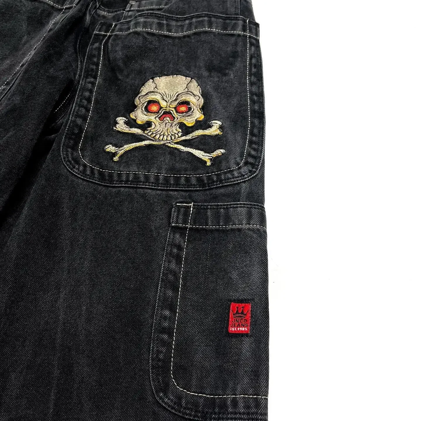JNCO Jeans New Harajuku Hip Hop Retro Skull Graphic