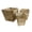 I. 080-wht, variant on Admired By Nature Contemporary square wood pot planter with liner, Natural, Set of 3