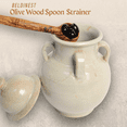 thumbnail image 6 of BeldiNest Handcrafted Olive Wood Strainer – 8-Inch Wooden Skimmer with 1.25-Inch Bowl and 0.25-Inch Holes – Rustic Kitchen Tool for Small Batch Straining, Skimming, and Scooping, 6 of 6