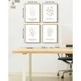 thumbnail image 4 of Drsoum Botanical Plant Wall Art Light Green Leaf Decor for Bedroom Living Room Bathroom Home Office 8x10in4pcs Natural Framed, 4 of 6