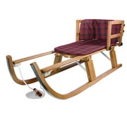 Lucky Bums Heirloom Collection Wooden Foldable Pull Sled with Pad