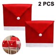 thumbnail image 1 of Cubierta trasera de la silla del sombrero de Papá Noel de Navidad, decoración de la cena de Navidad Decoración de la cubierta de la silla de comedor roja, 60 cm x 50 cm Ormromra 2034548-1, 1 of 8