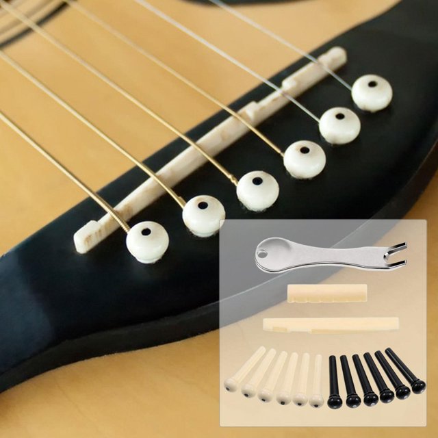 Extractor de Pasadores de Puente de Guitarra, Tuerca de Sillín de Guitarra para Accesorio de Guitarra Folclórica Hugo Extractor de pasadores de puente