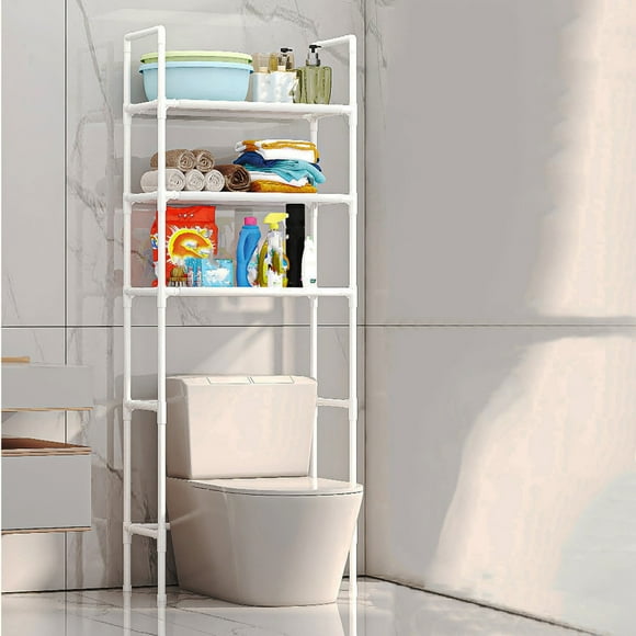 Back to School Over The Toilet Storage Shelf, Shelves 3-Tier Bathroom Organizers Rack , Freestanding above Toilet Shelving for Restroom Behind, Laundry, Balcony