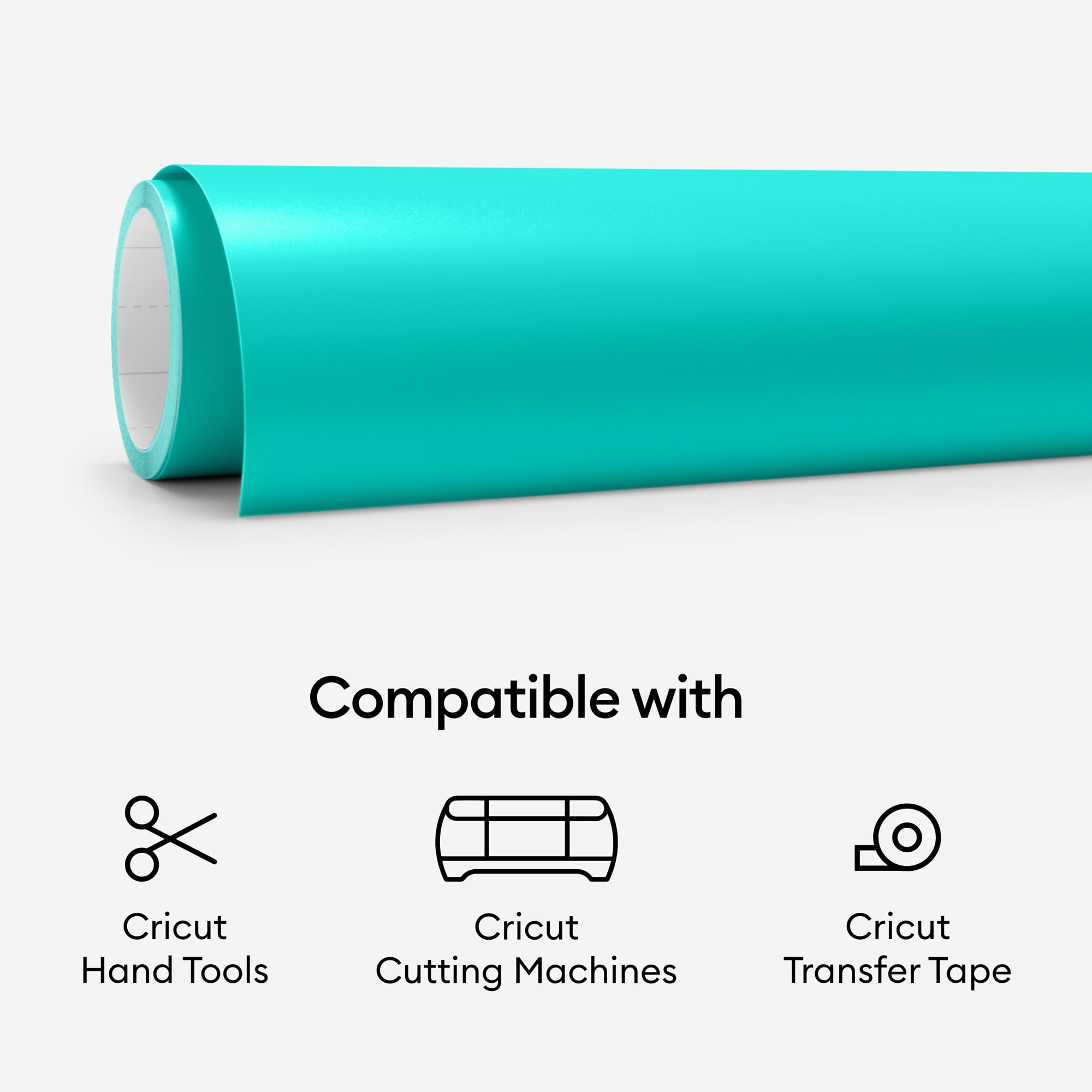 (3 pack) Cricut® Premium Vinyl™ – Removable, Teal, 12" x 48"