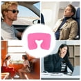 thumbnail image 5 of Unique Bargains 1 Set Inflatable Travel Pillow with Eye Mask Earplugs Comfortable Travel Neck Pillow Pink, 5 of 5