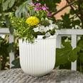 thumbnail image 4 of Better Homes & Gardens 16"W x 16"L x 15.8"H Ellan White Resin Plant Pot Planter, 4 of 7