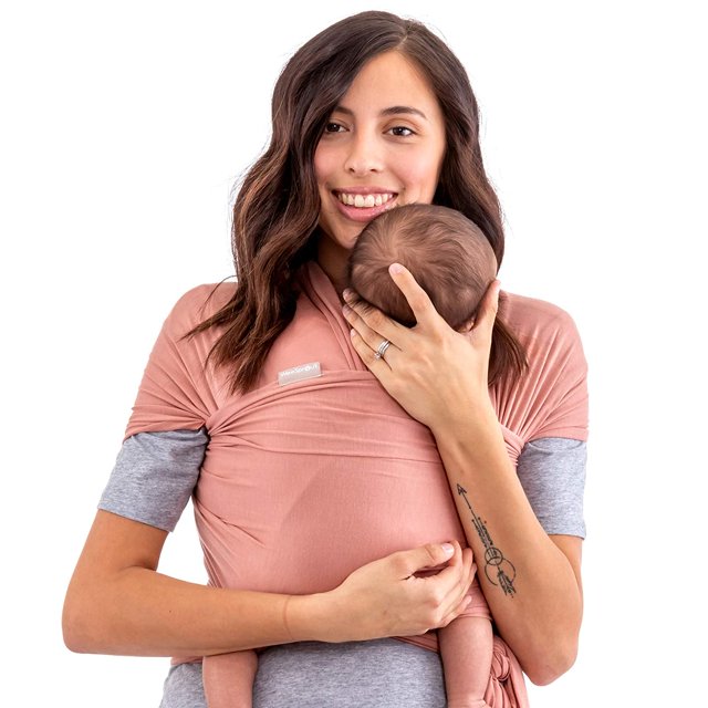 Baby Wraps Carrier - Perfect Baby Carrier Wrap Sling para recién nacidos y bebés, mejora la unión del bebé, suave y transpirable, ideal para llevar al bebé Desert Rose