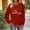 Red, variant on Women's Plus Size Fashionable Graphic Sweatshirts with Crewneck Long Sleeve Printed Loose Fit