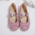 thumbnail image 3 of Rexoro Girls' Mary Jane Flats Kid Party Dress Shoes Princess Girl Shoes with Bow & Decor for Wedding Birthday Pink Glitter 12 Little Kid, 3 of 6