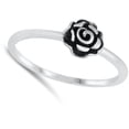 thumbnail image 4 of Simple Tiny Rose Love Flower Ring .925 Sterling Silver Band Jewelry Female Male Unisex Size 8, 4 of 4