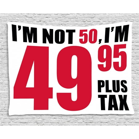 50th Birthday Decorations Tapestry Hilarious Catchphrase Age