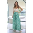 thumbnail image 5 of Wide Leg Pants Woman Flowy Floral Palazzo Pants for Women High Waisted Summer Casual Trousers Green Print S, 5 of 6