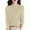 Beige, variant on Women's Mock Neck Sweater, Solid Color Long Sleeve Pullover, Loose Fit Casual Basic Top, Fall Winter Everyday Knit Sweater, Simple Crewneck Pullover Yellow L