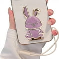 thumbnail image 6 of Foldable Bunny Phone Bracket, Creative Pull Rod & Foldable Design, Cute Bunny Stand Phone Holder, for Home Office Study Desk Travel, Sturdy Base Compatible with All All Mobile Phone Tablets(Pink), 6 of 9