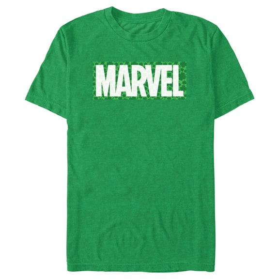 Men's Marvel St. Patrick's Day Clover Logo Graphic Tee Kelly Heather X Large