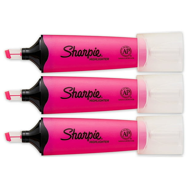 Sharpie Clear View Tank Highlighter, Chisel Tip, Smear Guard Ink, Pink